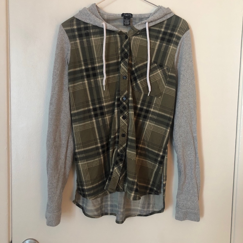 Plaid Long Sleeve Button Up Shirt